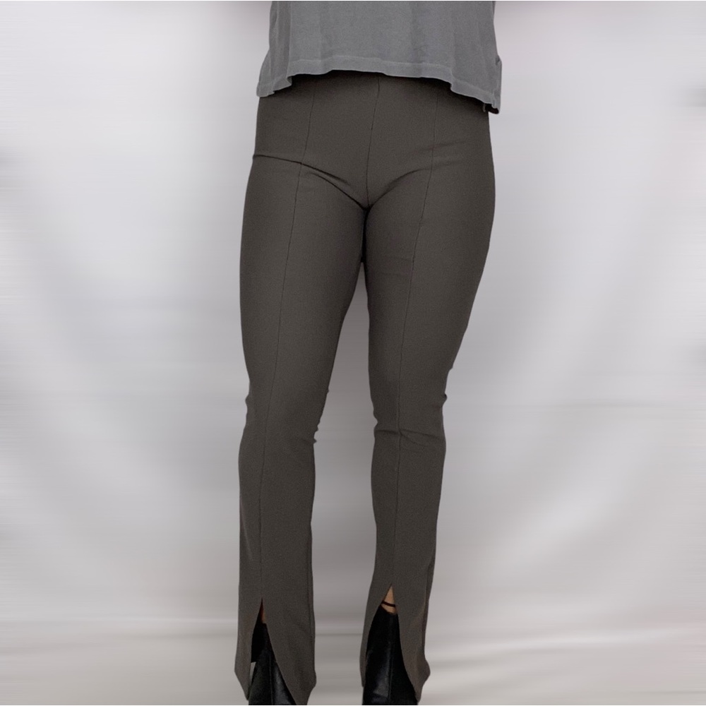 ZARA Front‎ Split Ribbed High Rise Pants - Picture 2 of 7